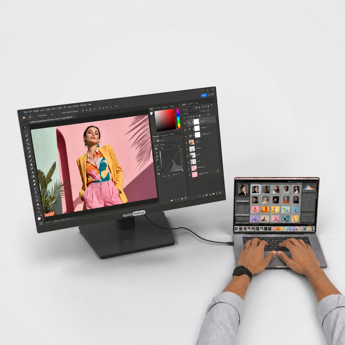 Aura Adjustable Laptop Displays